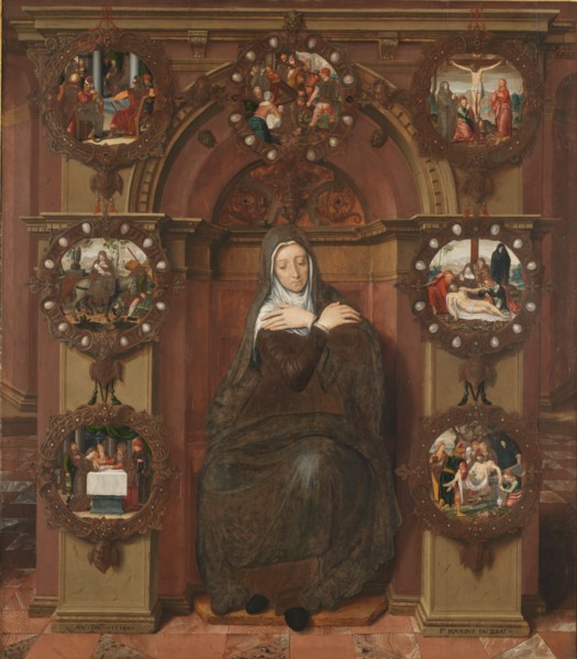 Lady of the Seven Sorrows (The Joos van Belle Triptych). Central panel, 1556. Creator: Pourbus, Pieter (1523-1584).
