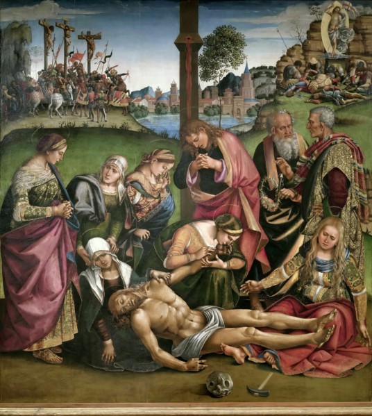 Lamentation over the Dead Christ, 1502. Creator: Signorelli, Luca (ca 1441-1523).