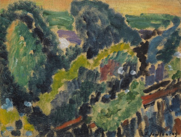 Landscape on Lake Geneva, c. 1914. Creator: Javlensky, Alexei, von (1864-1941).