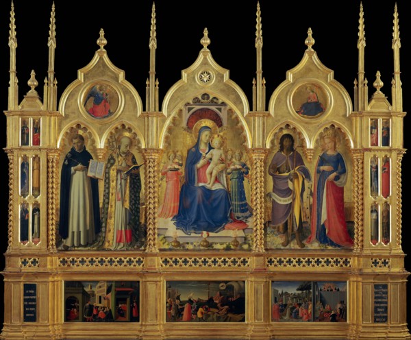 Mary with Child and Saints (The Perugia Altarpiece), ca 1437. Creator: Angelico, Fra Giovanni, da Fiesole (ca. 1400-1455).