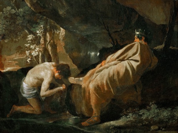 Midas at the source of the River Pactolus, ca 1627. Creator: Poussin, Nicolas (1594-1665).