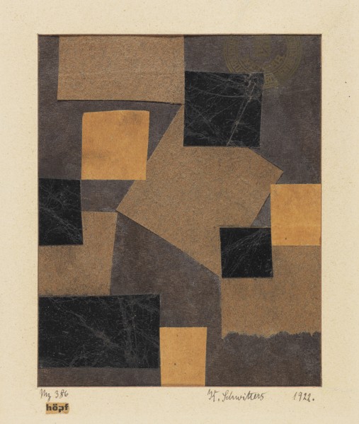 Mz 386 Hoepf (Merz design), 1922. Creator: Schwitters, Kurt (1887-1948).