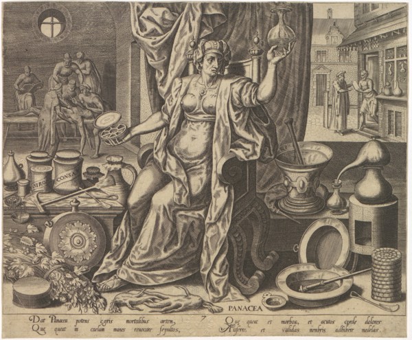 Panacea, 1574. Creator: Galle, Philipp (Philips) (1537-1612).