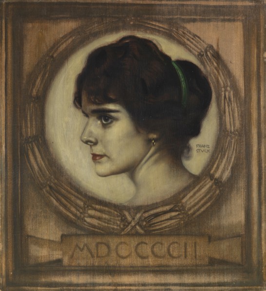 Portrait of Gemma Bierbaum, 1902. Creator: Stuck, Franz, Ritter von (1863-1928).