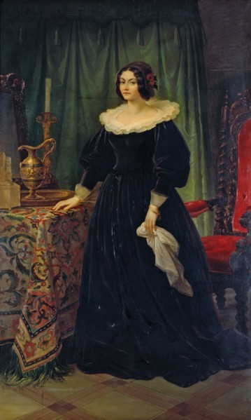 Portrait of the dancer Lola Montez (1821-1861), 1847. Creator: Kaulbach, Wilhelm von (1805-1874).
