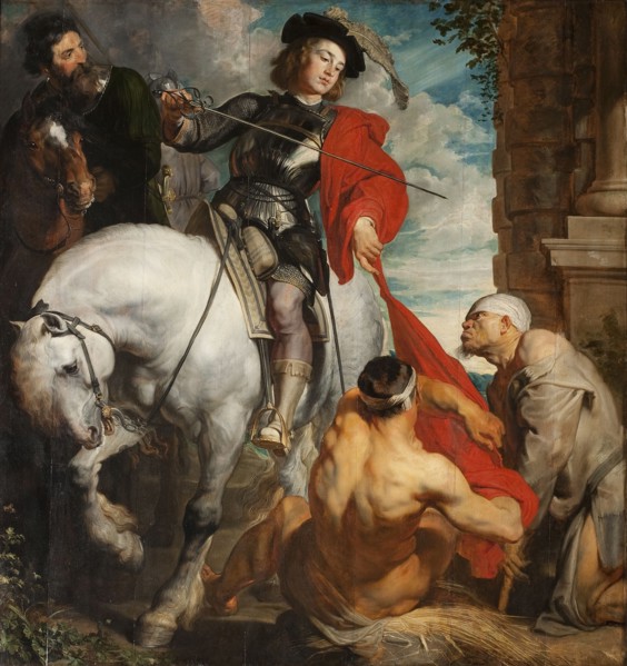 Saint Martin Sharing his Cloak, 1625. Creator: Dyck, Sir Anthony van (1599-1641).