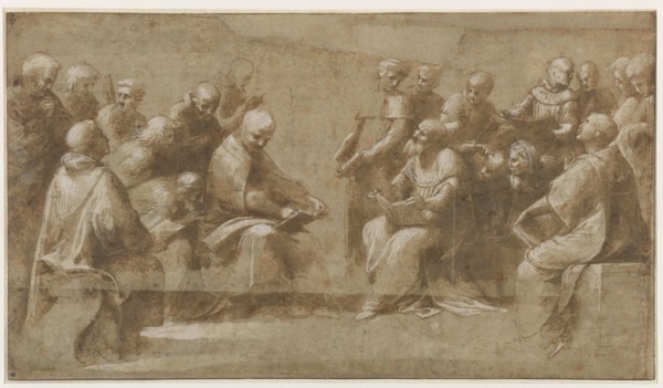 Study for The Disputation of the Holy Sacrament, 1508-1510. Creator: Raphael (Raffaello Sanzio da Urbino) (1483-1520).