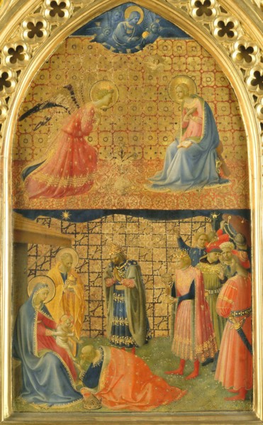 The Annunciation and The Adoration of the Magi, c. 1433-1434. Creator: Angelico, Fra Giovanni, da Fiesole (ca. 1400-1455).