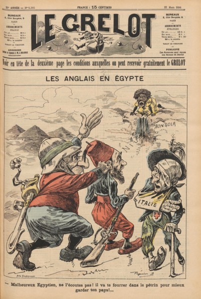 The English in Egypt. Caricature from Le Grelot, March 22, 1896, 1896. Creator: Anonymous.