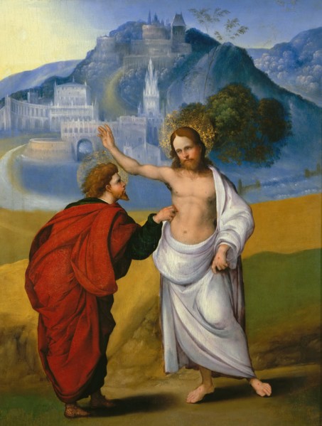 The Incredulity of Saint Thomas, ca 1521. Creator: Mazzolino, Ludovico (1480-1528).