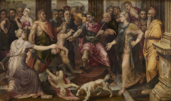 The Judgment of Solomon, ca 1547. Creator: Floris, Frans, the Elder (1519-1570).