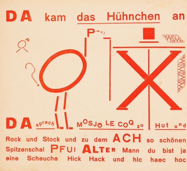 The Scarecrow. Fairytale (Die Scheuche. Märchen), 1925. Creator: Schwitters, Kurt (1887-1948).