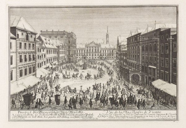 Vienna Neuer Markt (New Market), 1719. Creator: Fischer von Erlach, Joseph Emanuel (1693-1742).