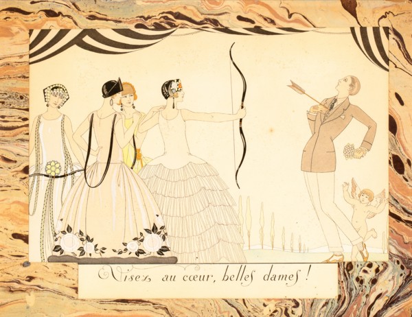 Visez au coeur, belles dames! From Le Bonheur du Jour ou, Les Graces à la Mode, 1924. Creator: Barbier, George (1882-1932).