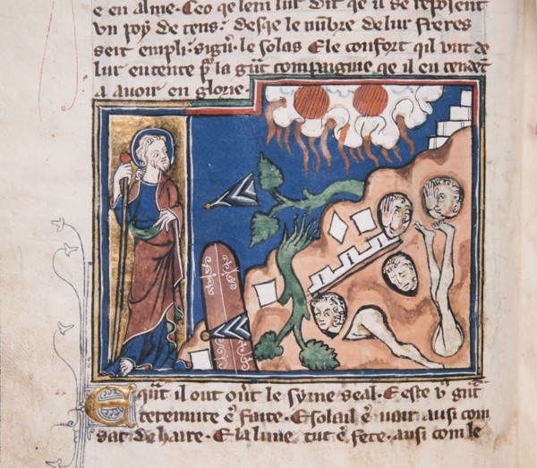 When He arises to make the earth tremble... Miniature from: Apocalypse de saint Jean, ca 1320. Creator: Anonymous.