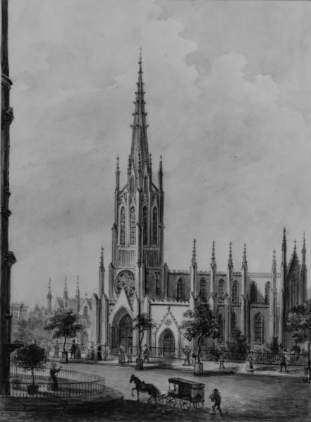 Grace Church, New York, ca. 1850. Creator: Anon.