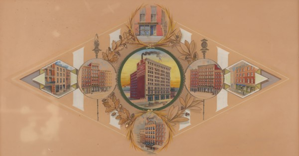 Henry Heide Confectionary Co.- Seven Buildings Occupied by the Business, after 1882. Creator: Anon.