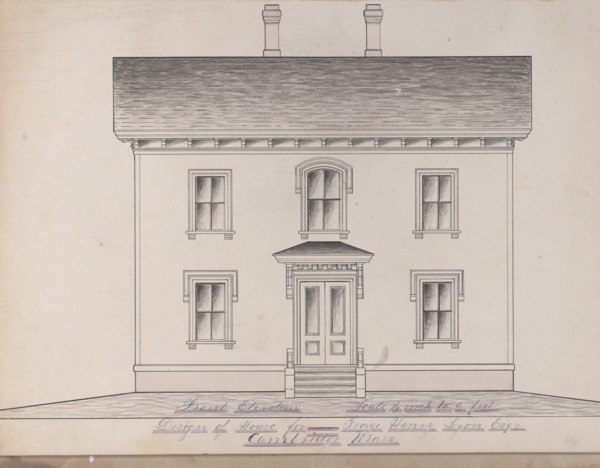 Portfolio containing Six Designs for the George Henry Lyon House, Cambridge, Mass., 19th cent. Creator: Anon.