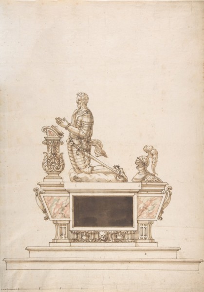 Design for a Man's Tomb, 16th century. Creator: Anon.