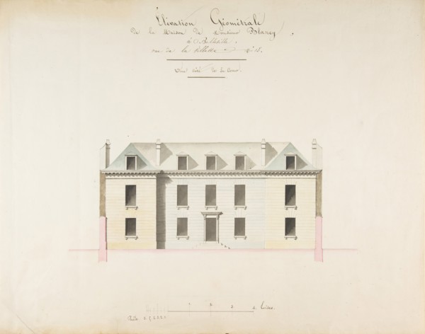 Design for the Exterior Façade of the Country House of Monsieur Blaney, Belleville, 18th century. Creator: Anon.