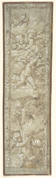 Cherubs in a Tree, 18th century. Creator: Anon.