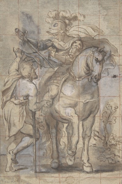 Saint Martin and the Beggar, 17th century. Creator: Anon.