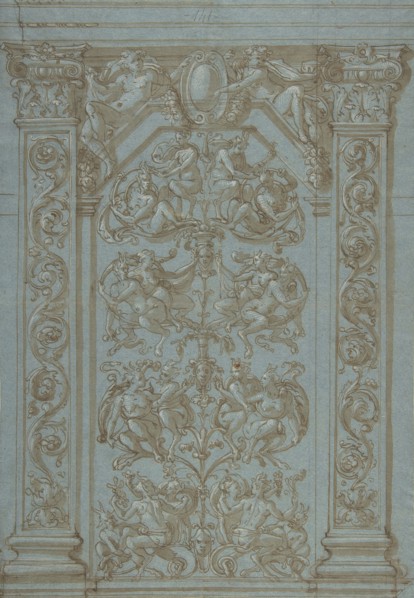 Design for a Wall Elevation with Grotesques, ca. 1540-70. Creator: Anon.