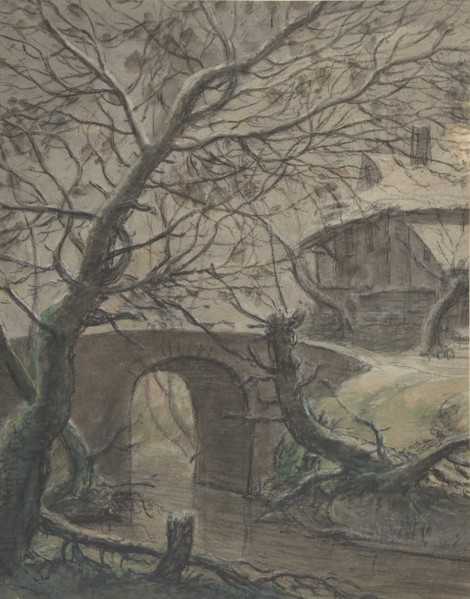 A House near a Bridge, 17th century. Creator: Anthonie Waterloo.