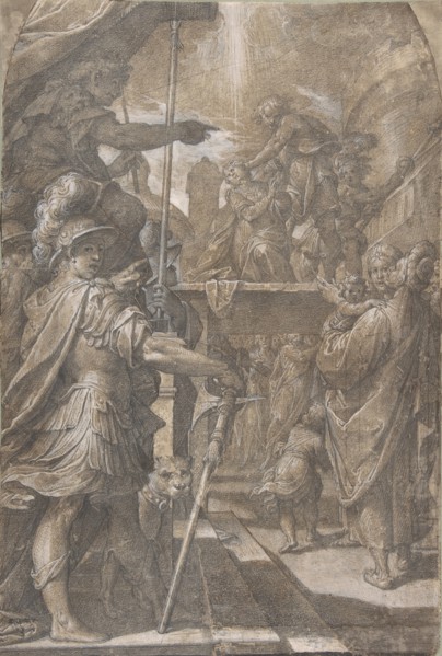 Martyrdom of a Female Saint (Agnes?), 1605-9. Creator: Camillo Procaccini.