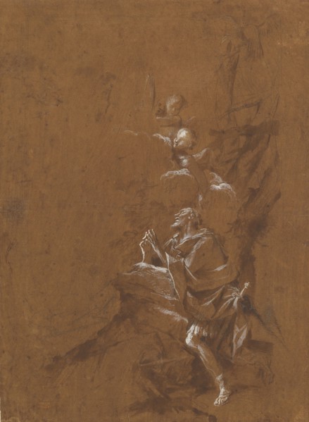 The Vision of Saint William of Aquitaine., late 1650s. Creator: Giovanni Angelo Canini.