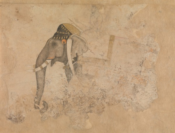 Elephant and Rider, ca. 1640. Creator: Attributed to Hashim.