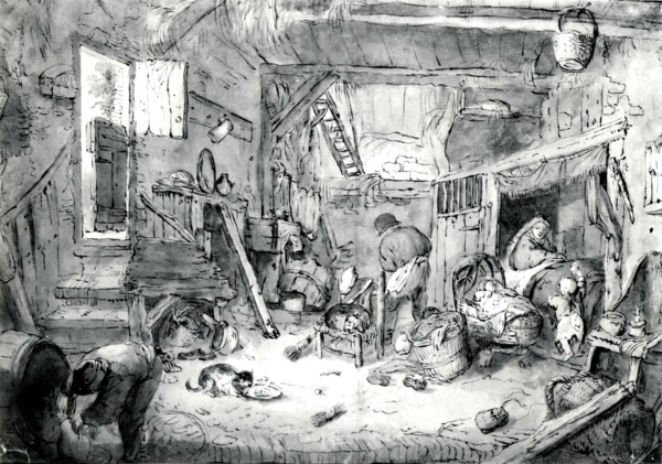 Peasant Family in a Barn, 1640s. Creator: Unknown.