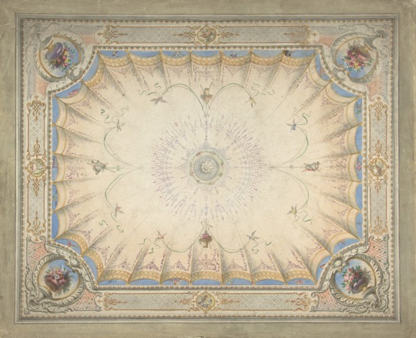 Ceiling Design for the Boudoir, Ardgowan, ca. 1868. Creator: Attributed to J. S. Pearse.
