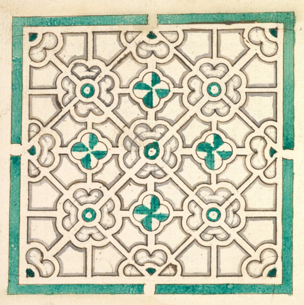 Layout for a Garden with Flower-shaped Floral Beds, 17th century. Creator: Jorg Rurfinger.