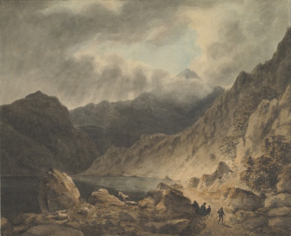 Storm Over A Lake, 1800-1811. Creator: Attributed to Joseph Barber.