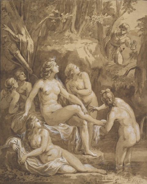 Diana and Actaeon, late 18th-early 19th century. Creator: Joseph Bergler.