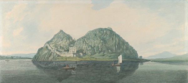 Dumbarton Rock from the South, 1788. Creator: Joseph Farington.