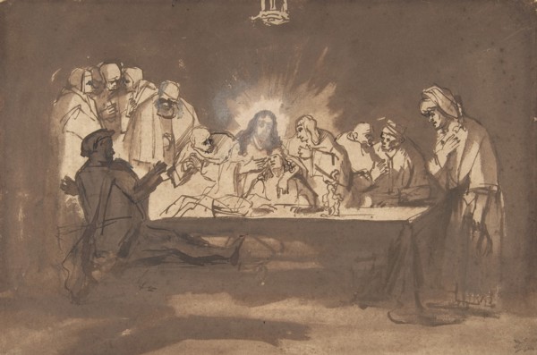 Last Supper, late 1650s. Creator: Philip Koninck.