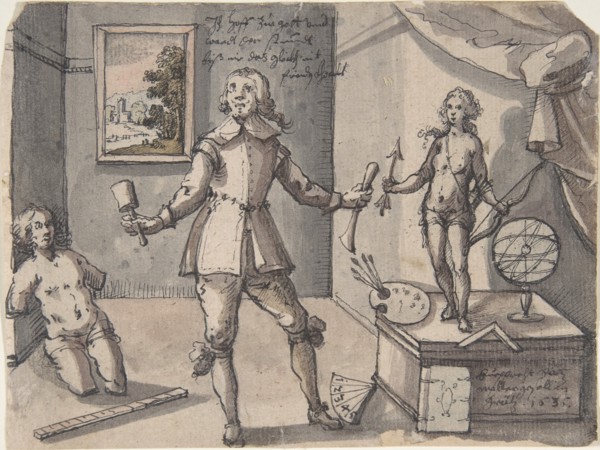 The Artist in His Studio, 1636. Creator: Ruprecht Bartz.