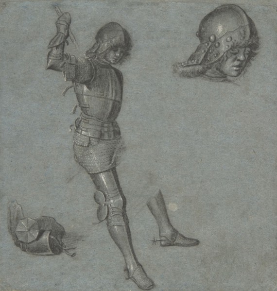 Studies of a Seated Youth in Armor, ca. 1505. Creator: Vittore Carpaccio.