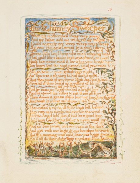 Songs of Innocence and of Experience: The Chimney Sweeper, ca. 1825. Creator: William Blake.