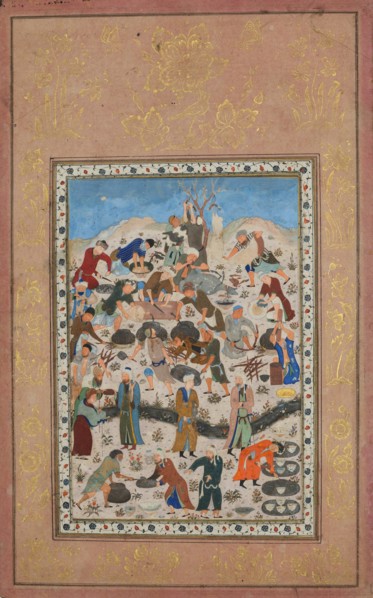 Preparation for a Feast, Folio from a Divan of Jami, late 15th century. Creator: Unknown.
