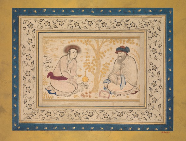 Youth and Dervish, second quarter 17th century. Creator: Unknown.