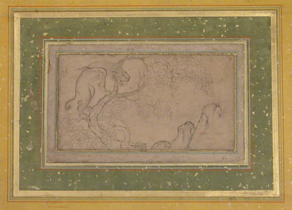 Lion (Chi'lin) in a Landscape, late 16th century. Creator: Unknown.