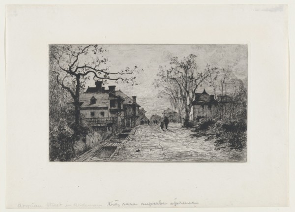 Village Street in Artemare (Ain), 1871. Creator: Adolphe Appian.