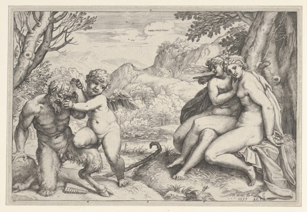 Omnia Vincit Amor, 1599. Creator: Agostino Carracci.