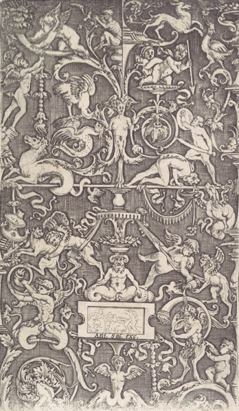 Ornamental Panel, ca. 1514-36. Creator: Agostino Veneziano.