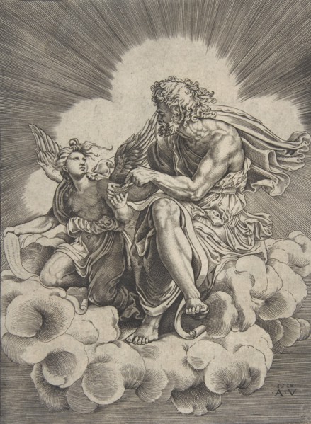 Saint Matthew, dated 1518. Creator: Agostino Veneziano.