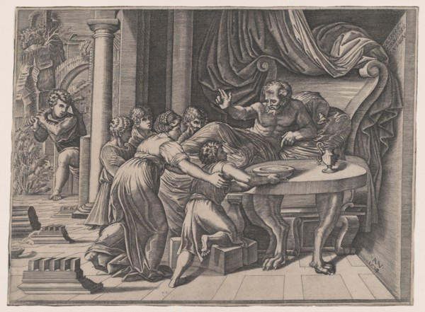 Isaac Blessing Jacob, 1524. Creator: Agostino Veneziano.