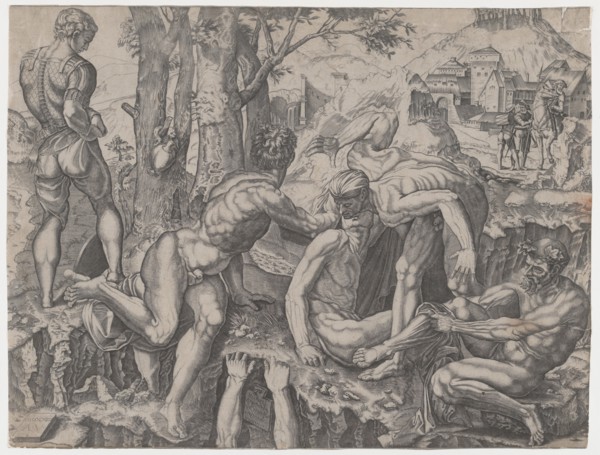 The Climbers, dated 1524. Creator: Agostino Veneziano.